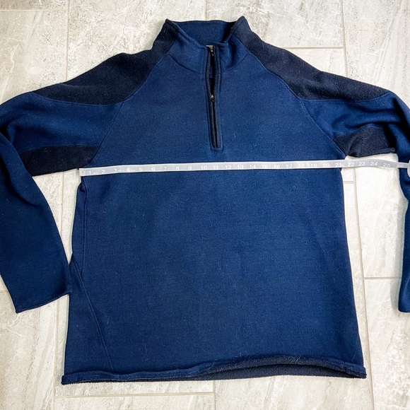 Royal Robbins Blue and Black 1/4 Zip Long Sleeve Pullover Size Large - Picture 4 of 11